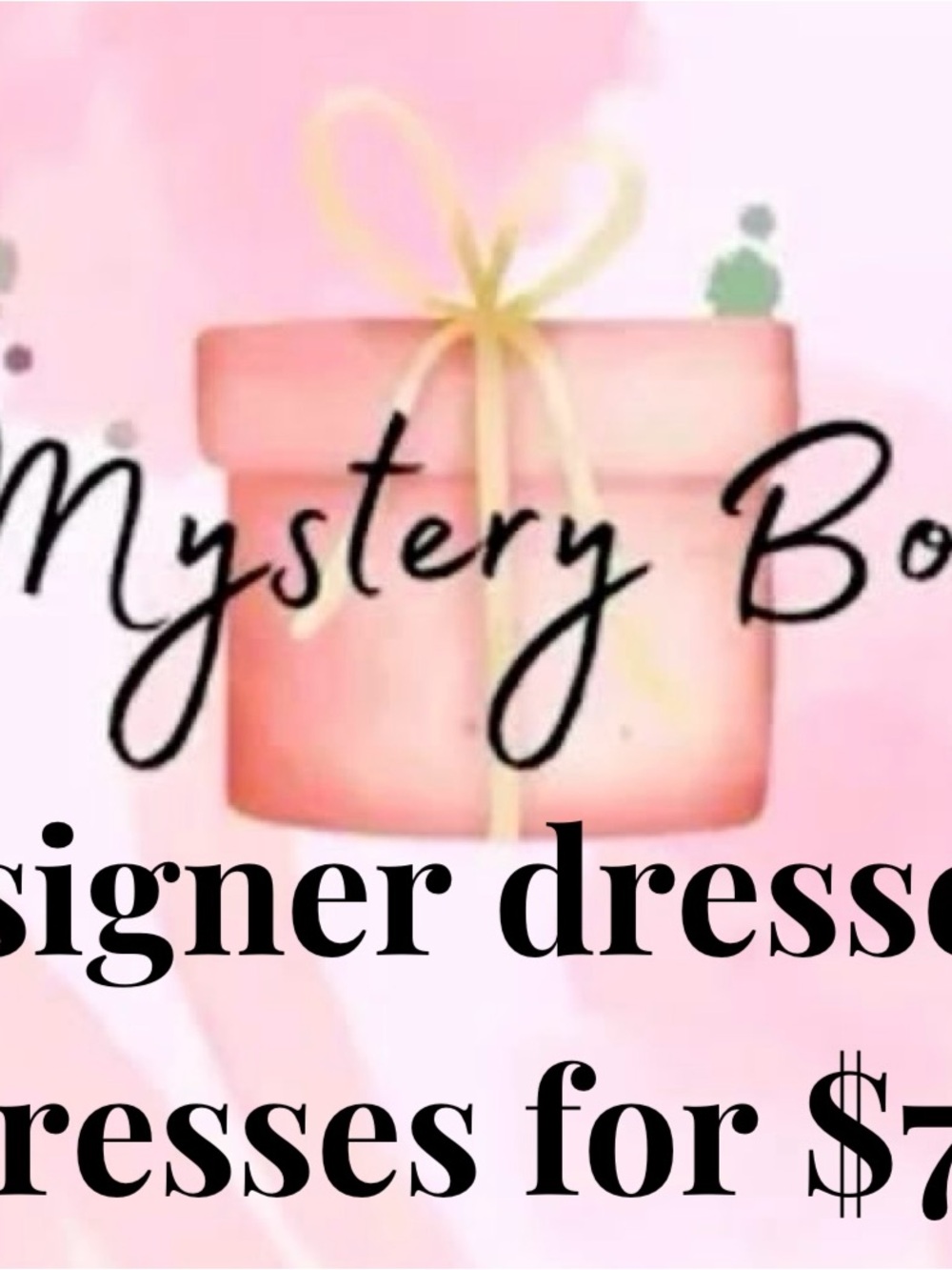 Ronny Kobo Collection Pink Gift Box Graphic Maxi Dress